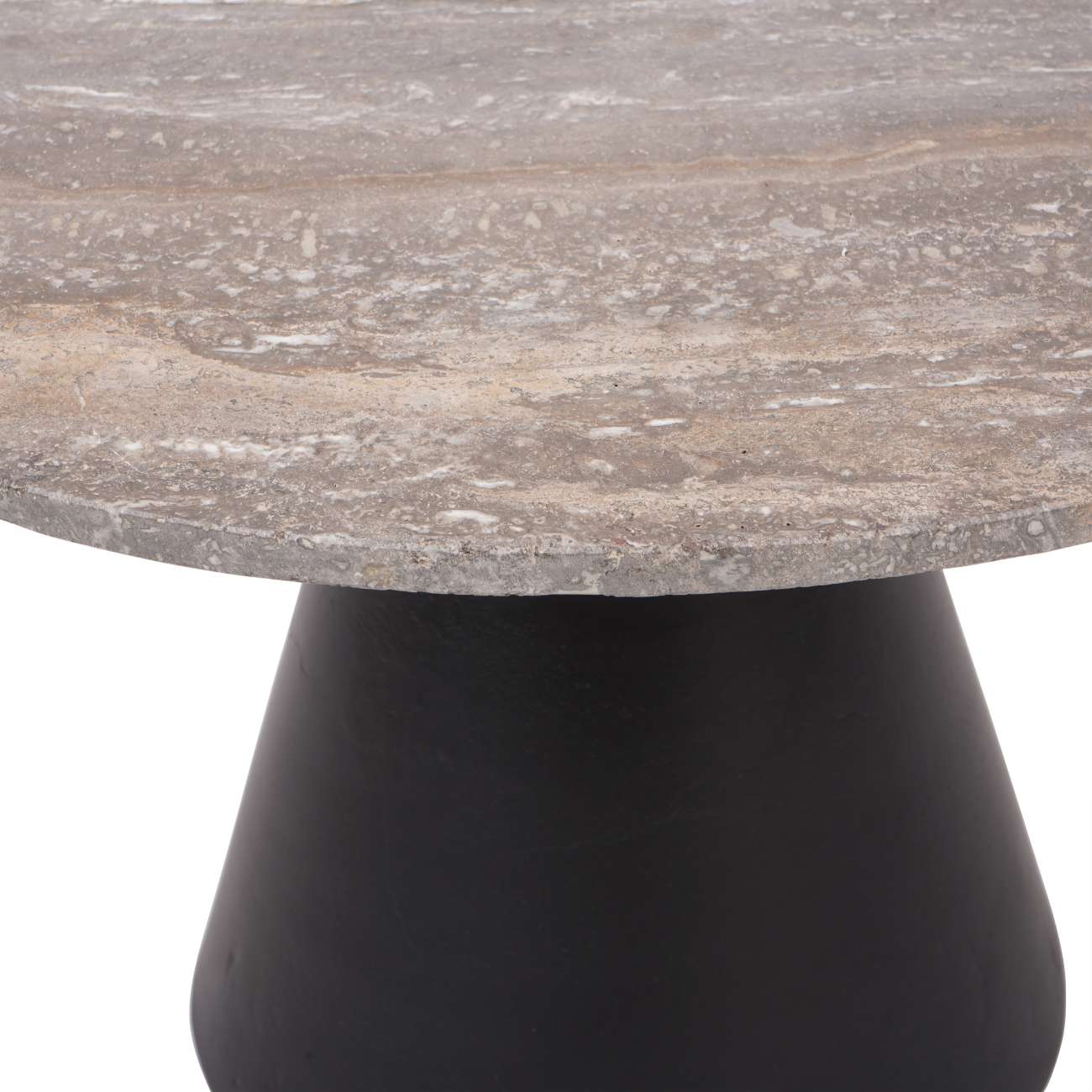 Clifton II Charcoal Black & Dark Travertine Coffee Table Small